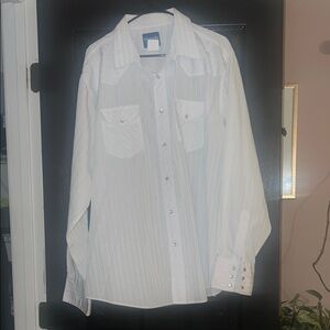 Wrangler Men's White Casual Button Down Shirt